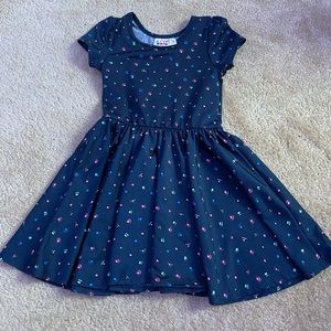 Dot Dot Smile Dress - Blue with Shapes